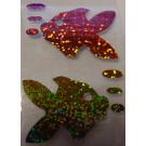 2 Buegelpailletten Fische hologramm rainbow